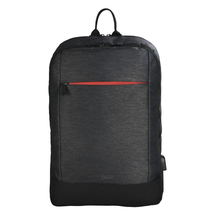 HAMA Manchester laptop backpack, Up to 40 cm (15.6"), USB port, Black, 216489