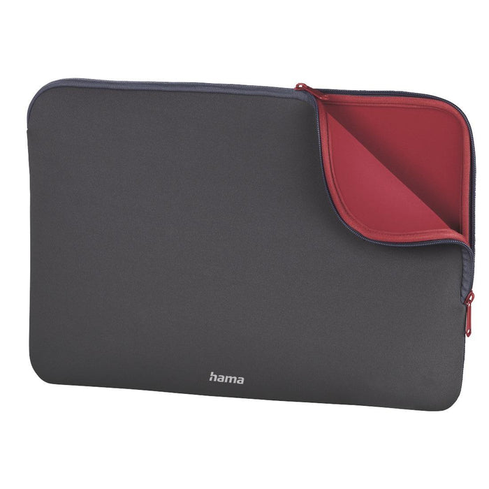 HAMA Neoprene Laptop Case, Up to 40 cm (15.6"), Zipper, Gray