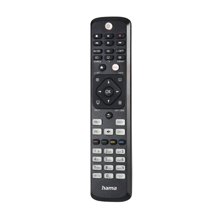 Hama Universal Remote for Philips TVs, IR, Learnable, Illuminated Buttons