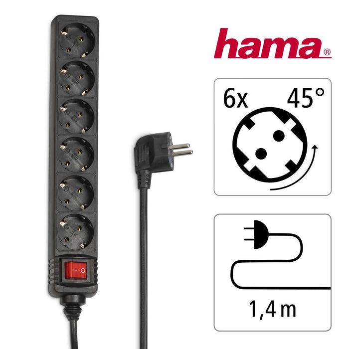 HAMA power strip, 6 sockets, 30394