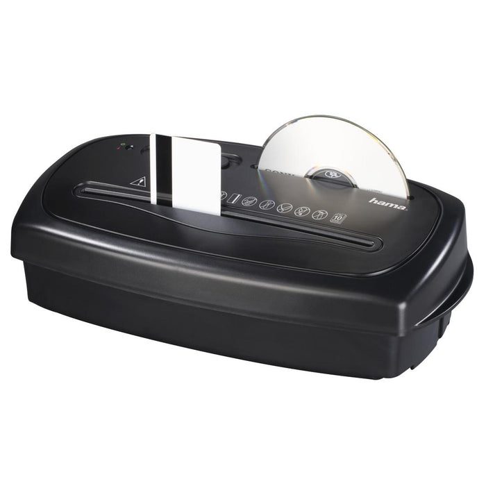 Shredder Hama Home X10CD, A4, 10 sheets, CD/DVD, Black