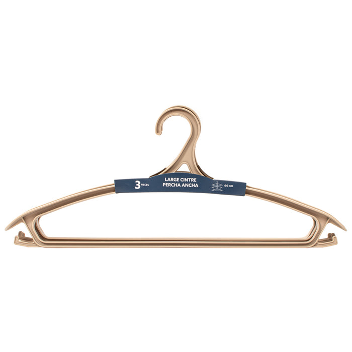 CLOTHES HANGER 3PCS WIDE SHOULDER PVC HORECANO