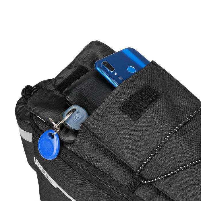 WYA26Y0S Thermal Bike Pannier Bag with Shoulder Strap - Black