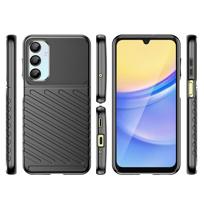 Thunder Case for Samsung Galaxy A56/A36 Silicone Armored Cover - Black