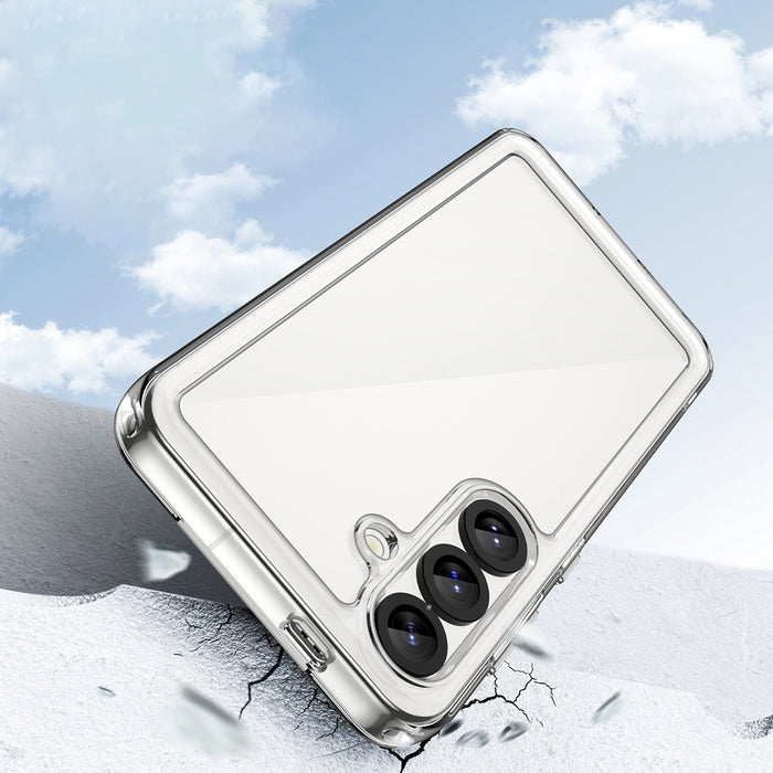 Outer Space Case for Samsung Galaxy S25 Edge Cover with Flexible Frame - Transparent