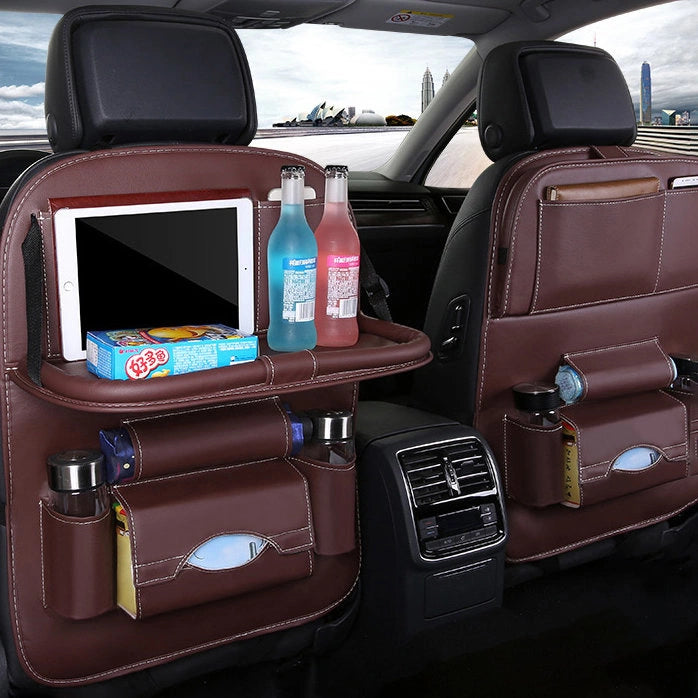 Car seat organizer seat protector seat cover shelf mini car coffee table