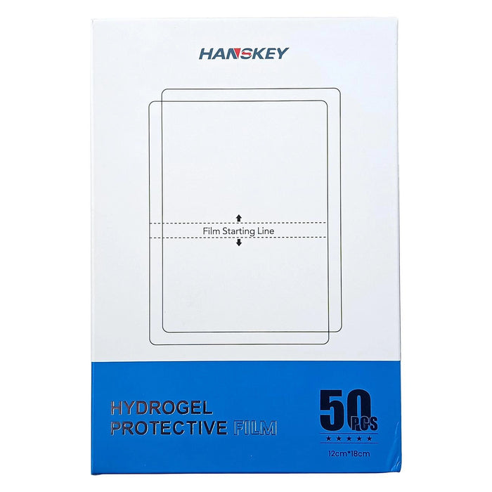 50 pcs. Hydrogel, antibacterial, self-healing foil for cutting with a plotter (18cm x 12cm)