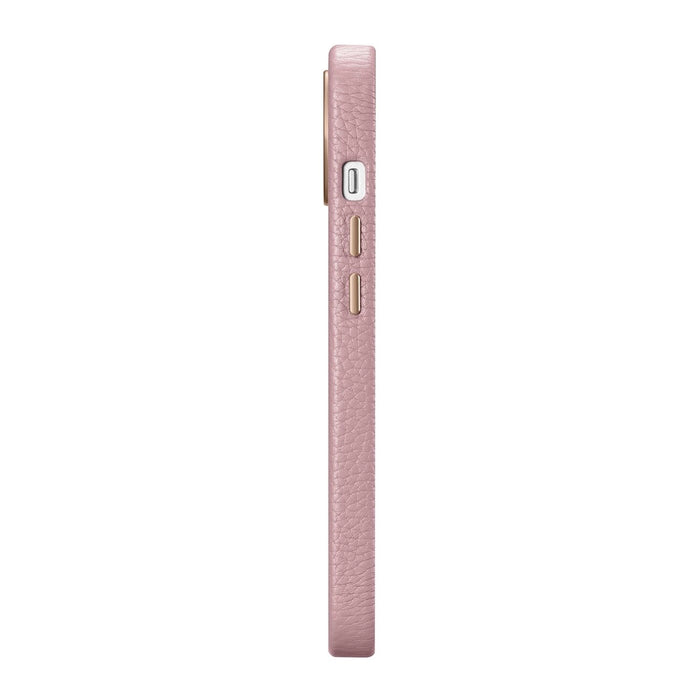 iCarer Litchi Premium Leather Case iPhone 14 Magnetic Leather Case with MagSafe Pink (WMI14220709-PK)