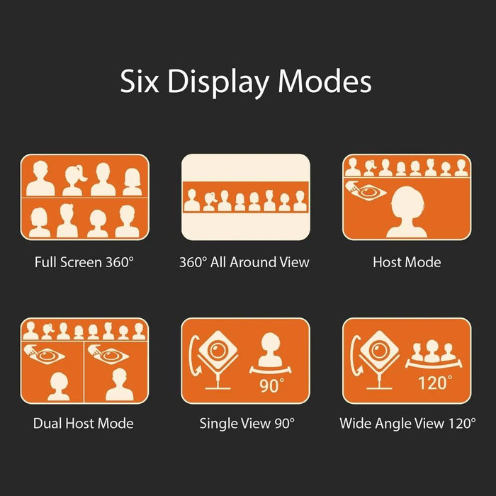 Webcam j5create JVCU360 All Around UltraHD, 1080p, microphone, USB, 360°