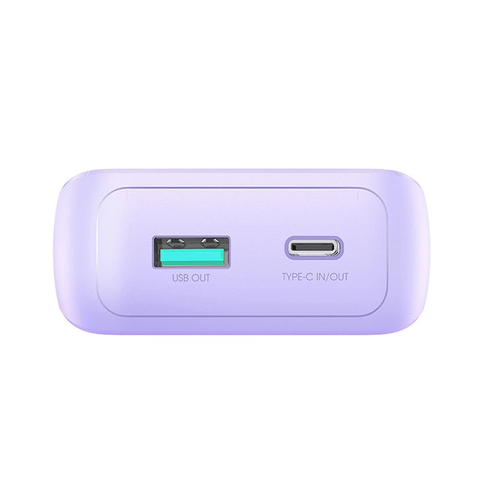 Joyroom JR-PBC06 mini power bank with built-in USB-C / Lightning cables 30W 10000mAh - purple