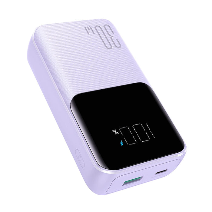 Joyroom JR-PBC06 mini power bank with built-in USB-C / Lightning cables 30W 10000mAh - purple