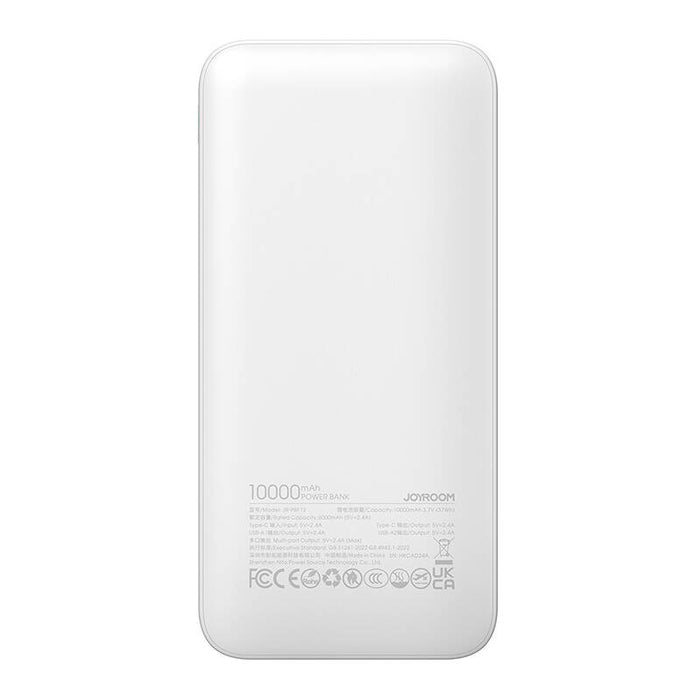 Powerbank Joyroom JR-PBF12 10000mAh 2.4A 2x USB-A 1x USB-C - white