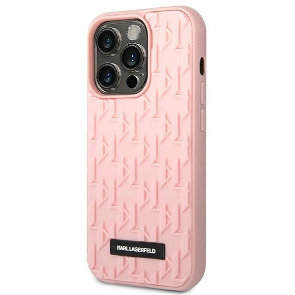 Karl Lagerfeld KLHCP14LRUPKLPP iPhone 14 Pro 6,1" hardcase różowy/pink 3D Monogram