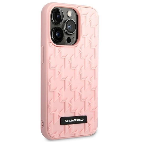Karl Lagerfeld KLHCP14LRUPKLPP iPhone 14 Pro 6,1" hardcase różowy/pink 3D Monogram