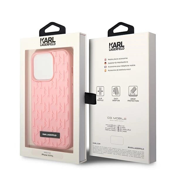 Karl Lagerfeld KLHCP14LRUPKLPP iPhone 14 Pro 6,1" hardcase różowy/pink 3D Monogram