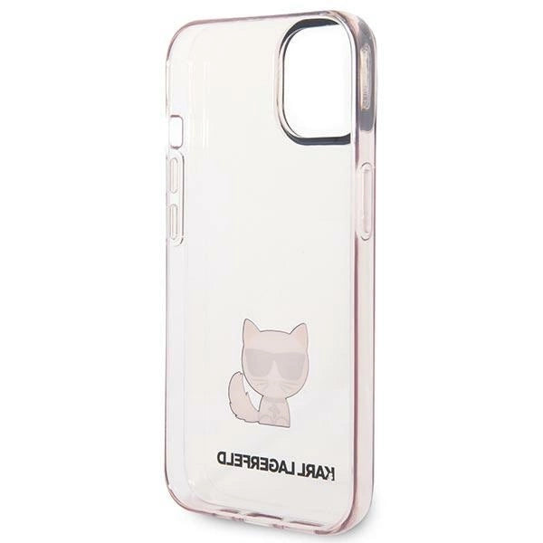 Karl Lagerfeld Transparent Choupette Body Case for iPhone 14 Plus / 15 Plus 6.7&quot; - Pink