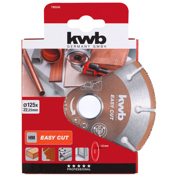CARBIDE CUTTING DISC 125 MM 1 PIECE KWB
