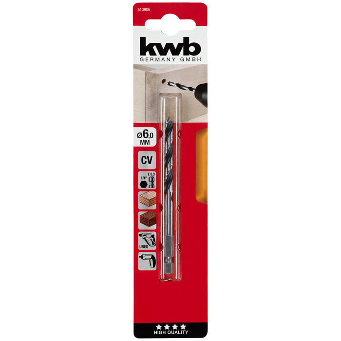 DRILL FOR WOOD KWB 6X63X106