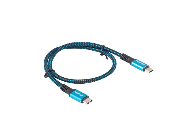 Lanberg USB-C(M) -> USB-C (M) 4.0 cable 0.5m 100W 8K 30Hz Black-Blue