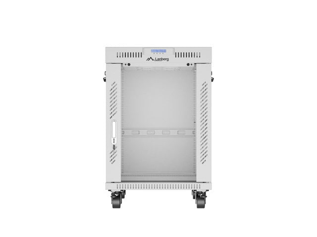 Lanberg rack cabinet 19" free-standing 15U/600x800 (flat pack) with glass door lcd grey v2