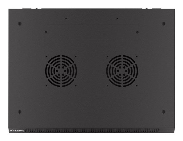 Lanberg rack cabinet 19" wall-mount 12U/600x450 with perforated door black (flat pack)