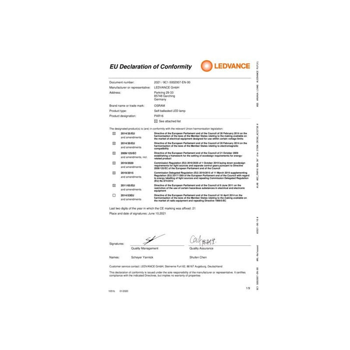 SMART LAMP BOX CLA60 RGB REM 9W/827 230V FR E27 LEDVANCE