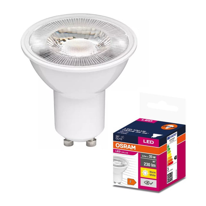 LED LAMP VALUE PLAST PAR16 35 36° 3.2W/827 GU10 LEDVANCE
