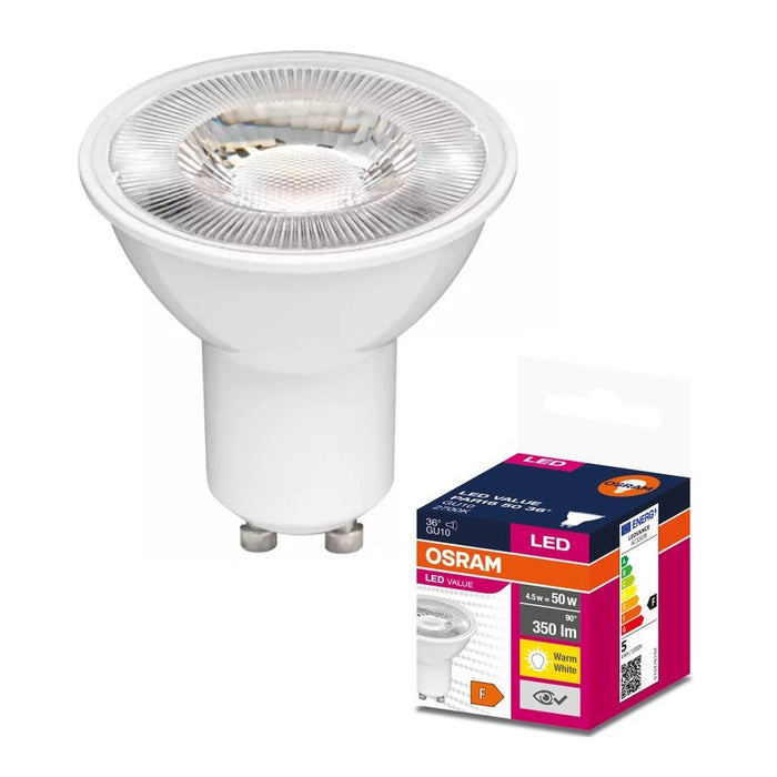 LED LAMP VALUE PLAST PAR16 50 36° 5W/827 GU10 LEDVANCE