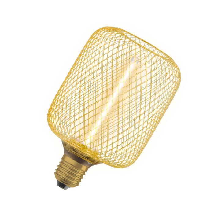 LED LAMP DECOR STR SQ100 GOLD/DIM 3.5W/818 E27 LEDVANCE