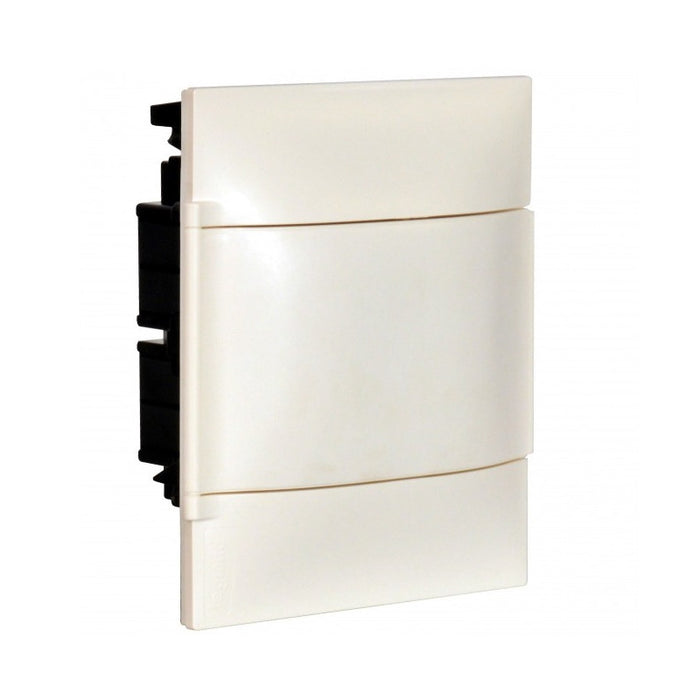 FOUR MODULE BOARD FOR HIDDEN MOUNTING + RAIL LGR 134144 LEGRAND WITH WHITE DOOR