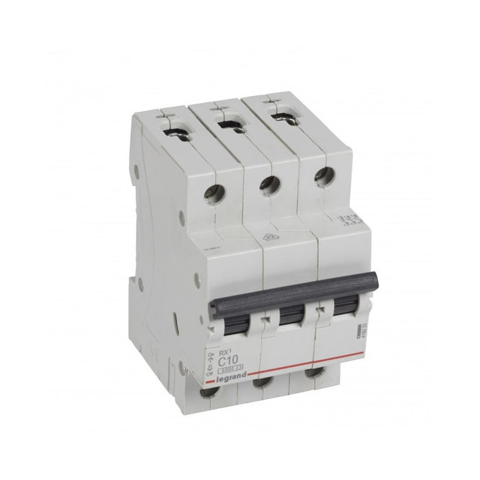 TRIPOLE AUTOMATIC CIRCUIT BREAKER RX³-MCB 3P C 10A 6KA LEGRAND