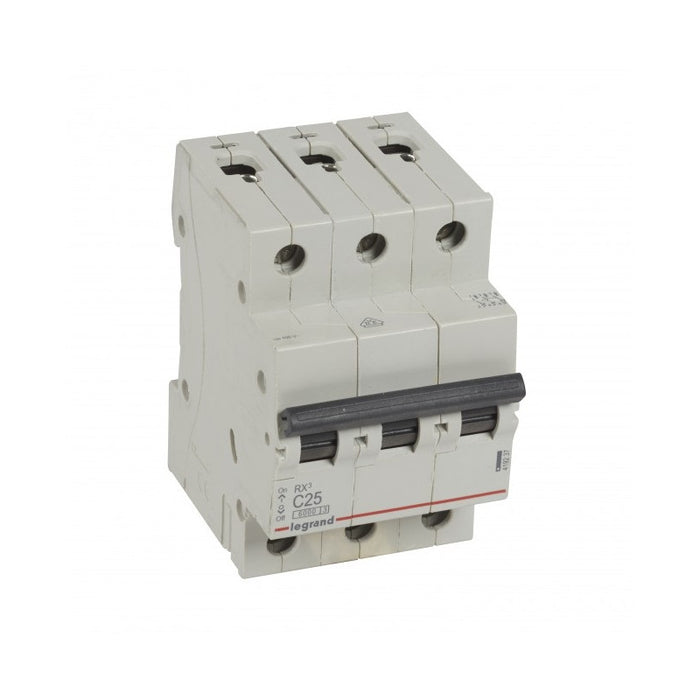 TRIPOLE AUTOMATIC CIRCUIT BREAKER RX³-MCB 3P C 25A 6KA LEGRAND