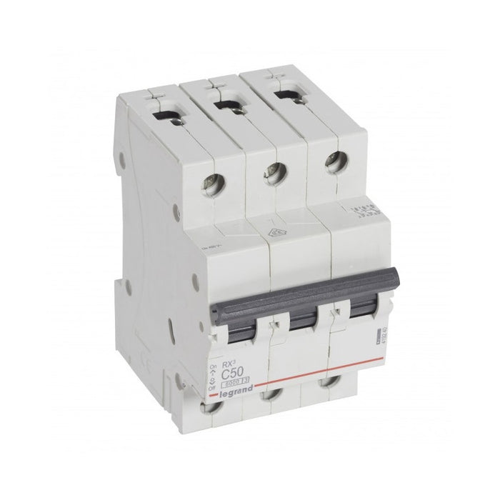 TRIPOLE AUTOMATIC CIRCUIT BREAKER RX³-MCB 3P C 50A 6KA LEGRAND