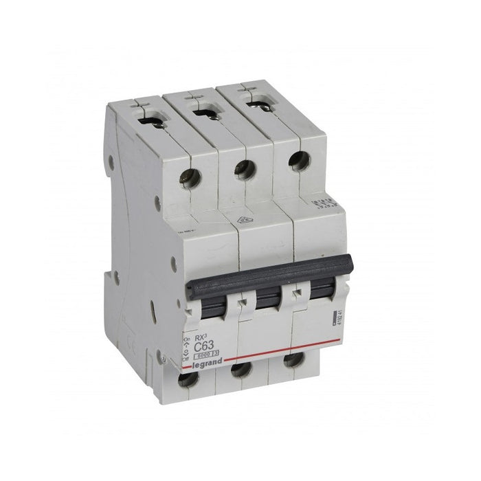 THREE-POLE AUTOMATIC CIRCUIT BREAKER RX³-MCB 3P C 63A 6KA LEGRAND