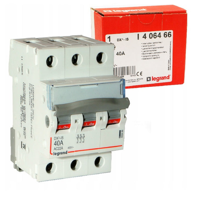 THREE-POLE SWITCH WITH LABEL IH40A 250V LEGRAND