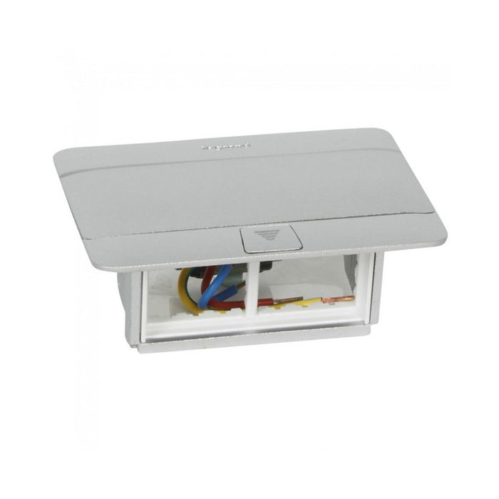 4-MODULE POP-UP BOX FOR BUILT-IN LEGRAND - ALUMINUM MAT