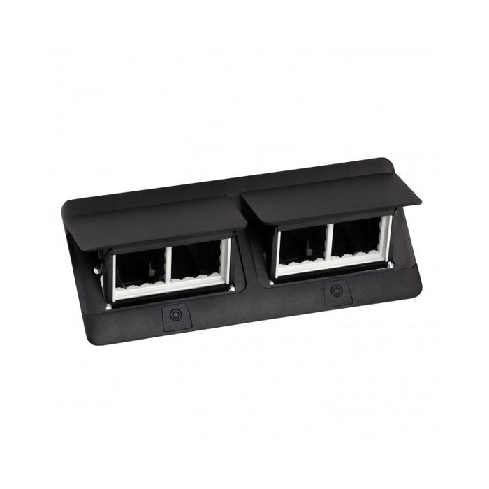 EIGHT-MODULE POP-UP BUILT-IN BOX + LEGRAND KIT - BLACK