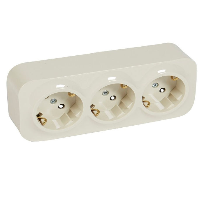 TRIPLE CONTACT SHUKO 16A FOR OUTDOOR ASSEMBLY FORIX LEGRAND - CREAM