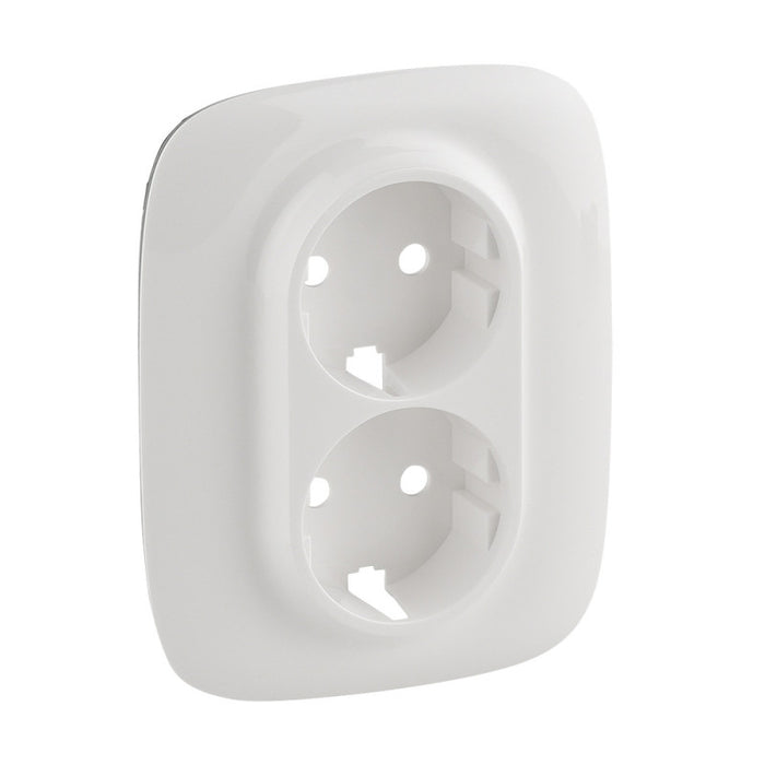 FACE PANEL FOR DOUBLE CONTACT SHUKO VALENA ALLURE LEGRAND - WHITE