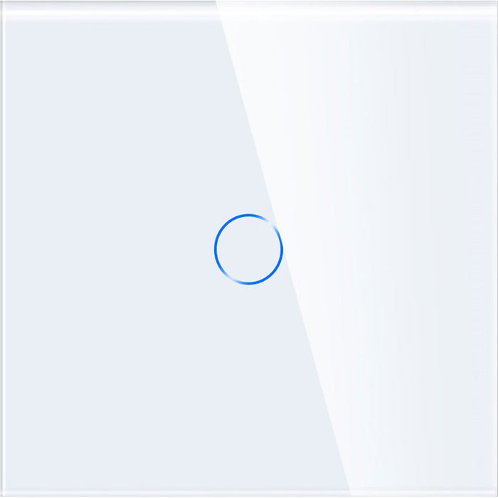 GLASS PANEL FOR SINGLE AND DIVIATOR SWITCH WHITE LUXON