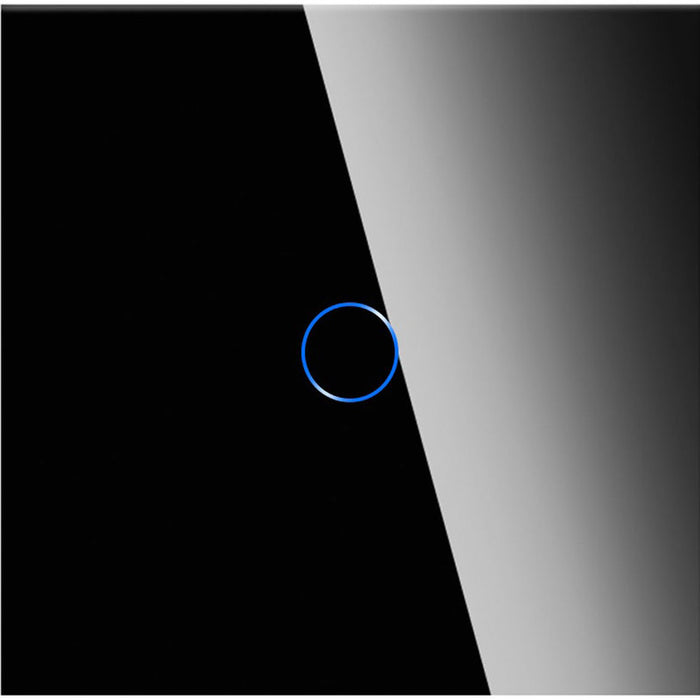 GLASS PANEL FOR SINGLE AND DIVIATOR SWITCH BLACK LUXON