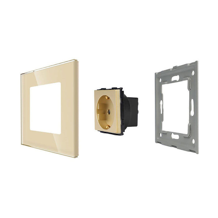 CONTACT WITH CHILD PROTECTION AND LUXON GOLD GLASS FRAME