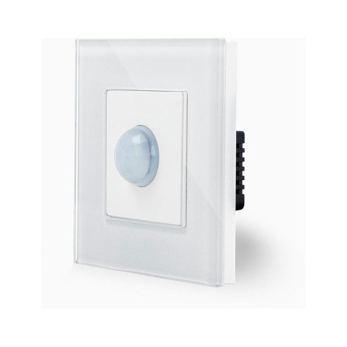 MOTION SENSOR WITH FRAME GLASS WHITE LUXON