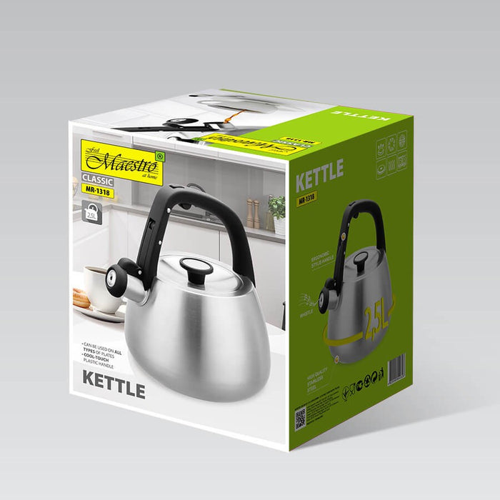 Kettle Maestro MR-1318 2,5 l Silver, Black