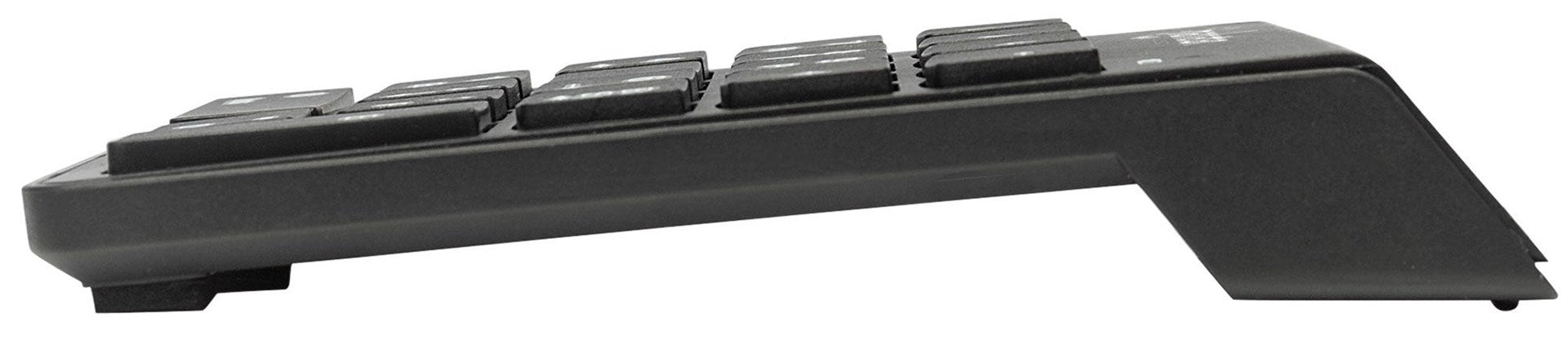 Manhattan Numeric Keypad, Wireless (2.4GHz), USB-A Micro Receiver, 18 Full Size Keys, Black, Membrane Key Switches, Auto Power Management, Range 10m, AAA Battery (included), Windows and Mac, Three Year Warranty