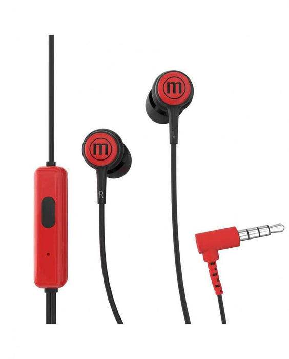 Headphone plugs with microphone MAXELL IN-TIPS RED