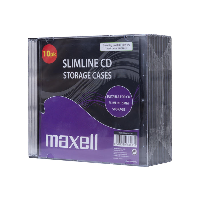 Boxes for CD/DVD MAXELL Slim Black 10pk /price for 10 pcs./