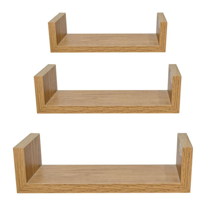 MAXHOME WALL SHELF SET 3 PCS. OAK