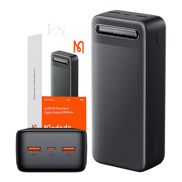 Powerbank Mcdodo MC-3911 Digital Display 30000mAh, 22.5W PD (black)