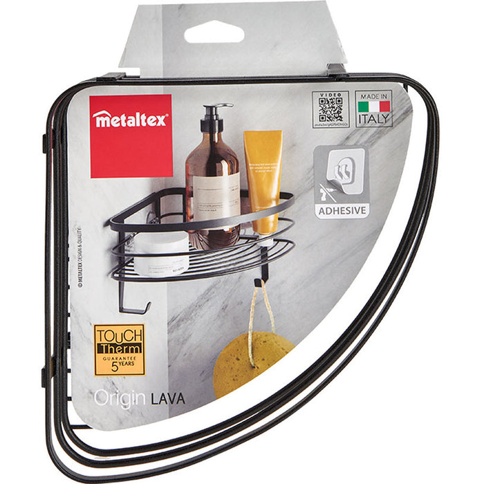 CORNER BATHROOM SHELF METALTEX U-FIX LAVA